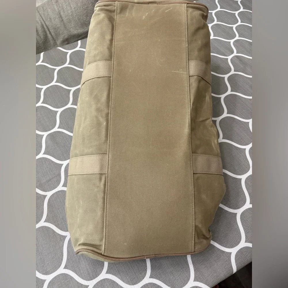 HEARTH & HAND with Magnolia Waxed Canvas Tan Duffel Travel Bag NWT